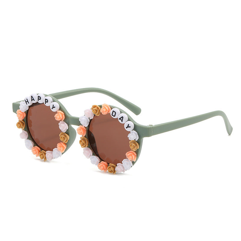 PC al por mayor 2023 NUEVA AMELIA Capri Flower Kids Gafas de sol